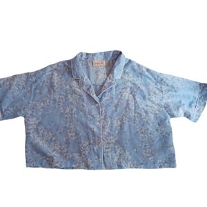 PAPINELLE Floral Kimono Style Button Down